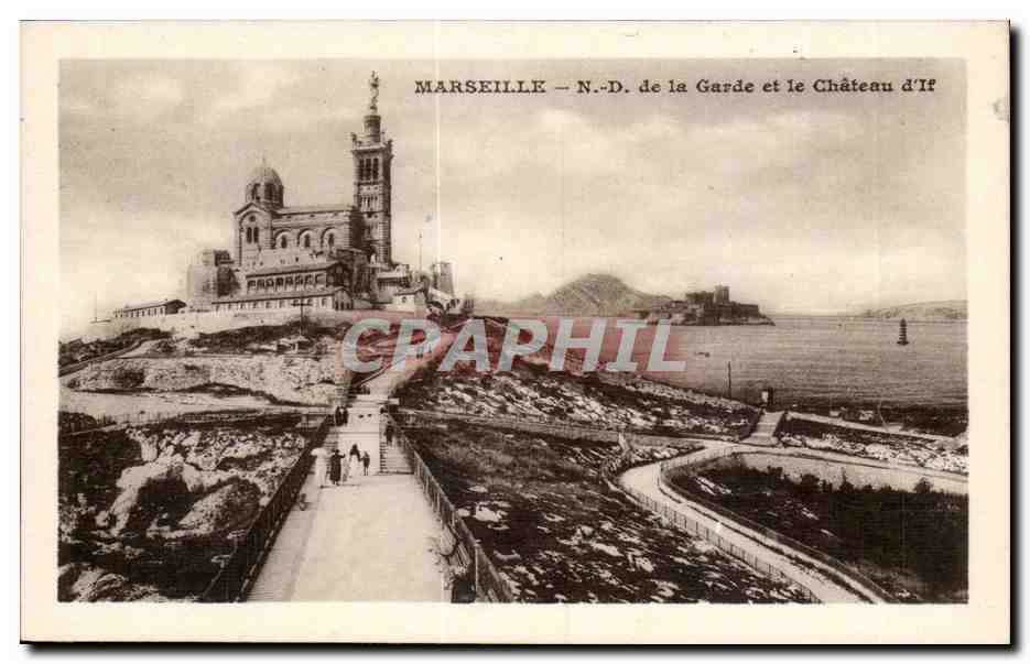 Marseille - Notre Dame de la Garde et le Chateau - CPA 