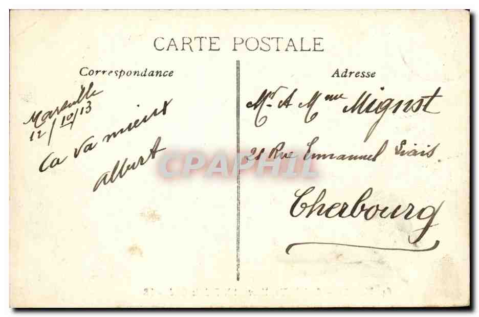 Marseille — Quai de Rive Neuve et ND de la Garde — PB — Verso