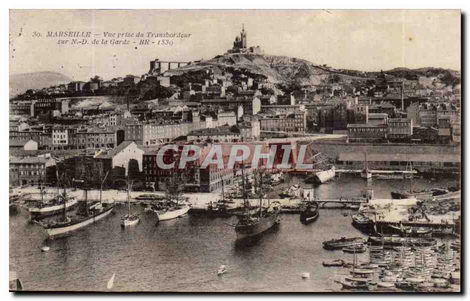 Marsella — Vista tomada desde el Transbordador hacia N.-D. de la Guardia - BR - 1530