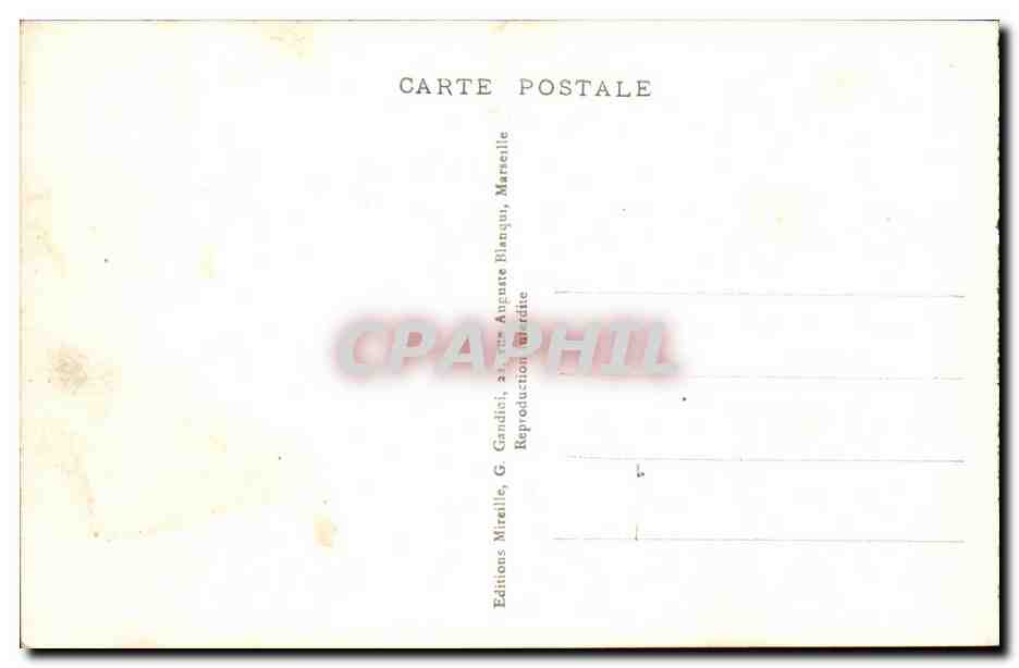Marseille - Escalier de la Gare - CPA  — Rückseite