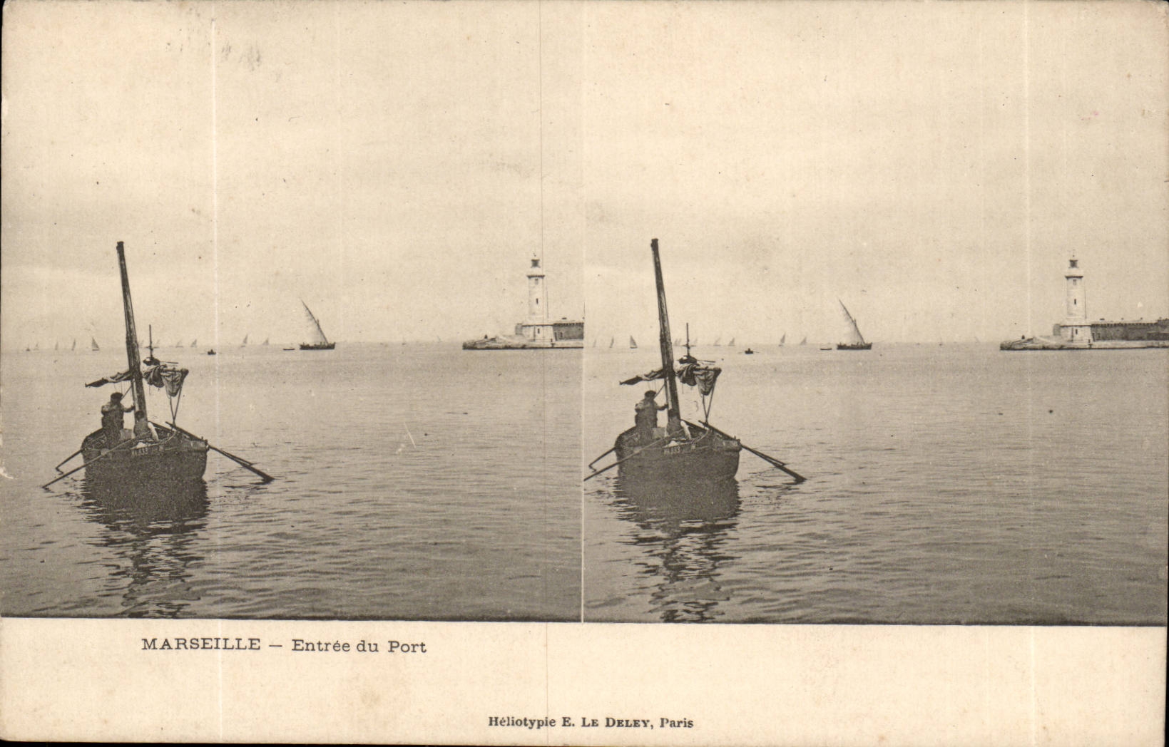 Marseille - Entree du Port - bateau - CPA 