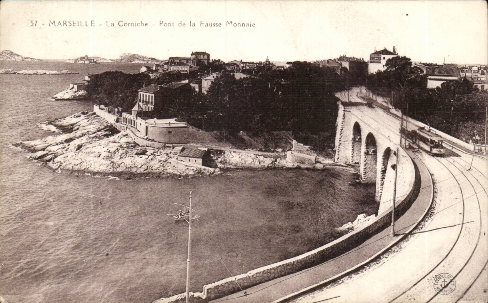 Marseile - La Corniche Pont de la Fausse Monnaie - CPA 