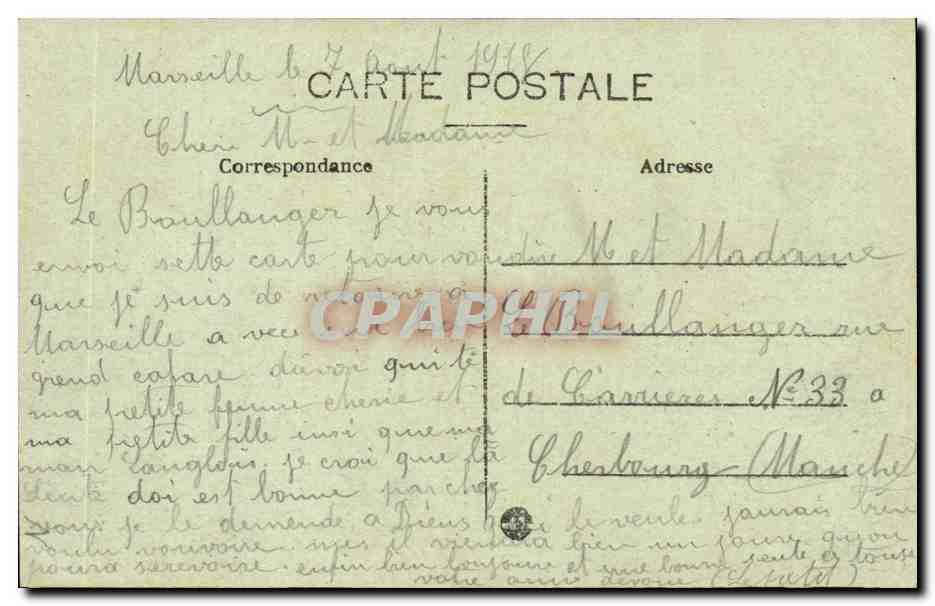 Marsiglia — Rue de la République — E. L. — Cinématographie — Verso