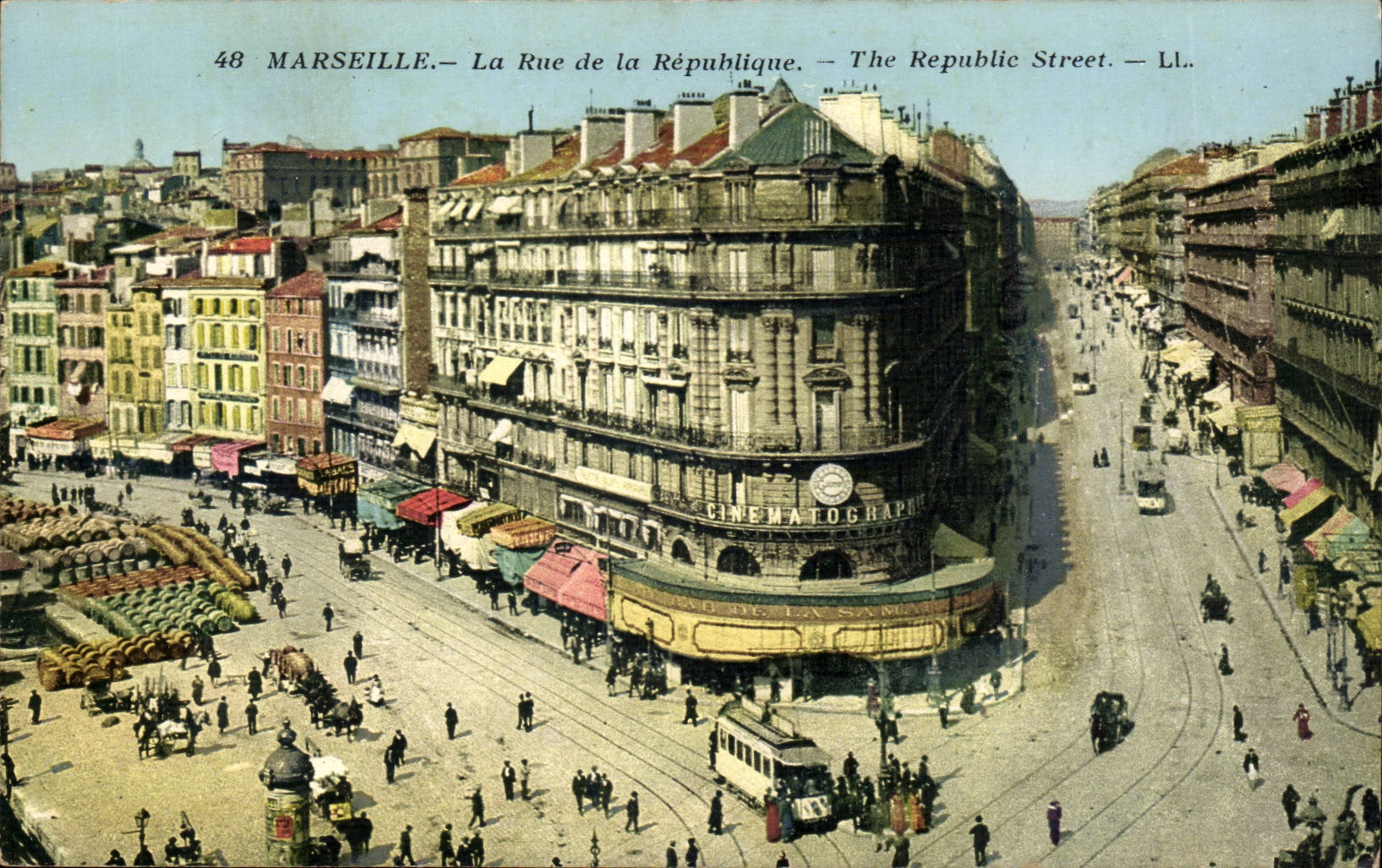 MARSEILLE — La Rue de la République — Cinématographe Lascaux — Ll..