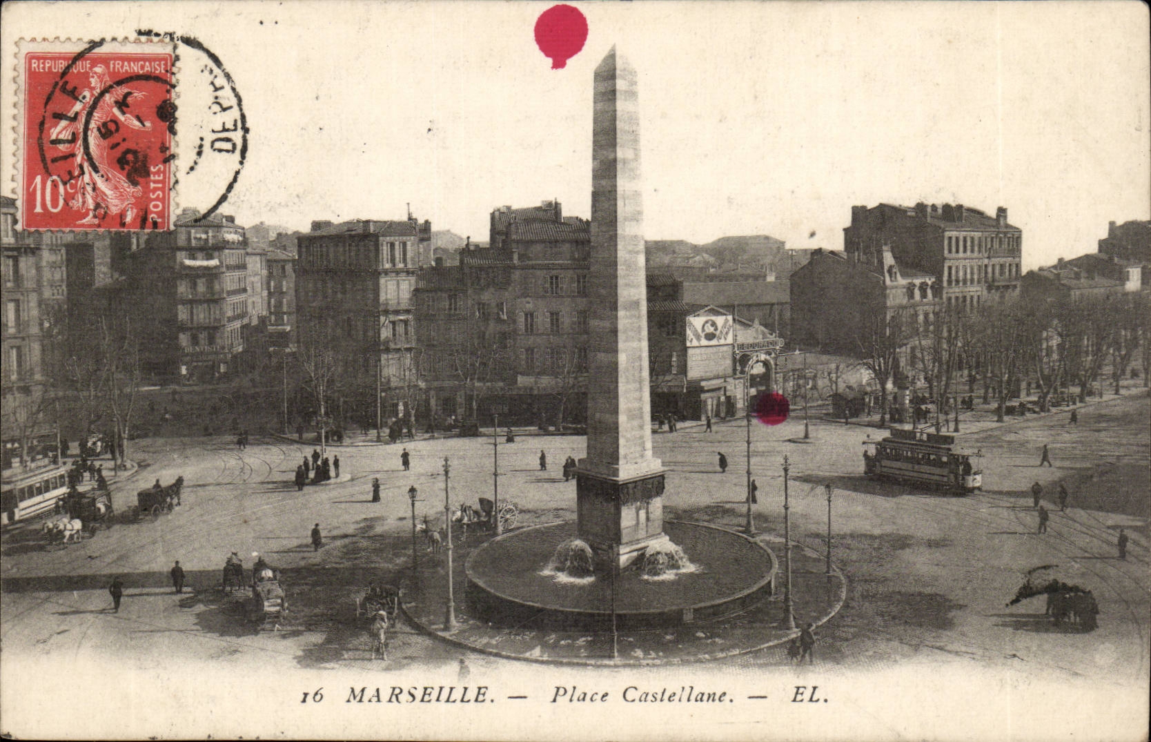 Marseille - Place Castellane - CPA 