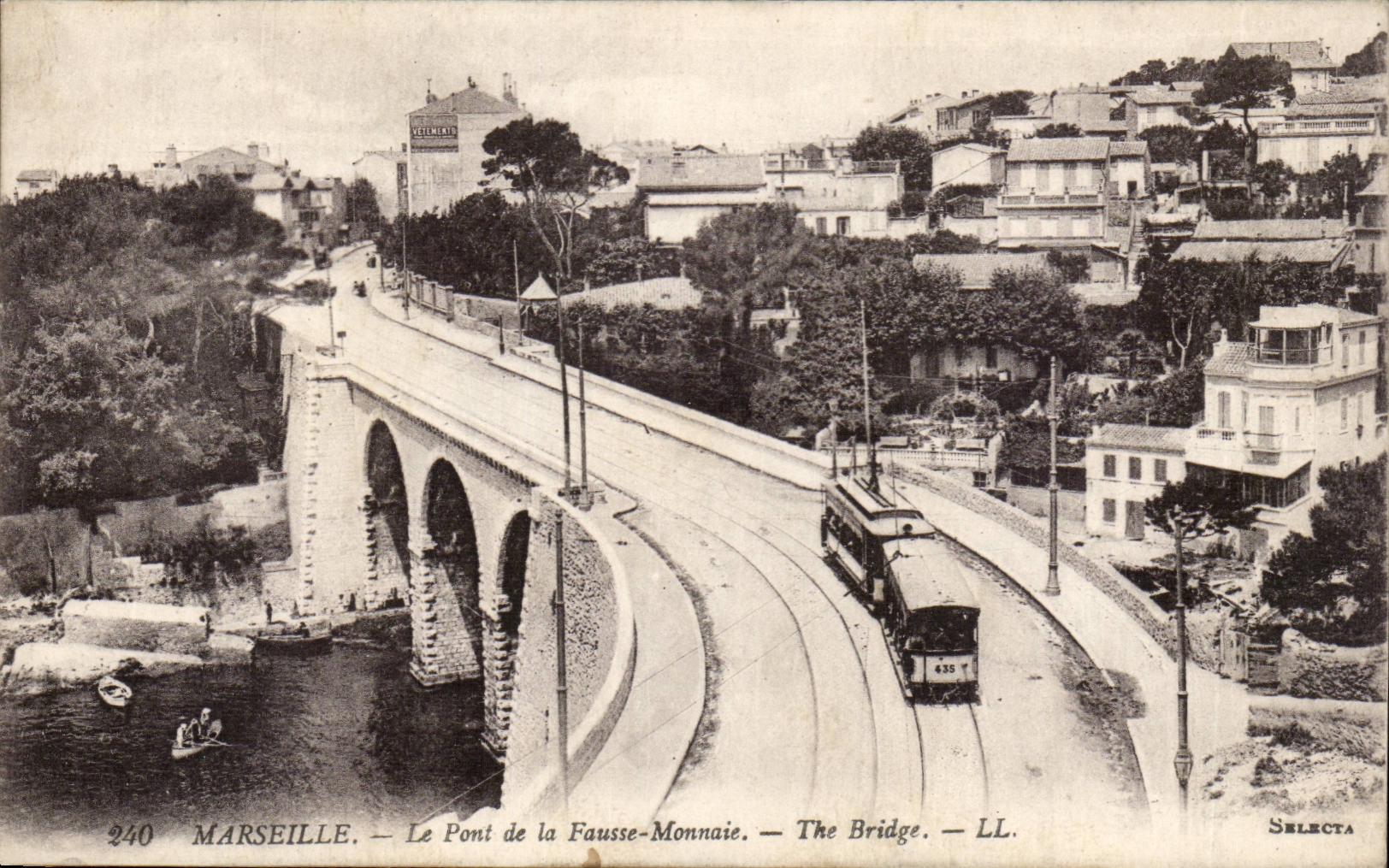 Marseille - Le Pont de la Fausse Monnaie tramway - CPA 
