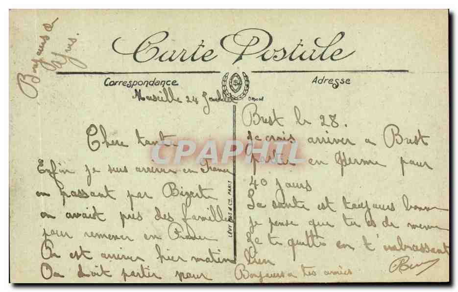 Marseille - Le Pont de la Fausse Monnaie tramway - CPA  — Rückseite
