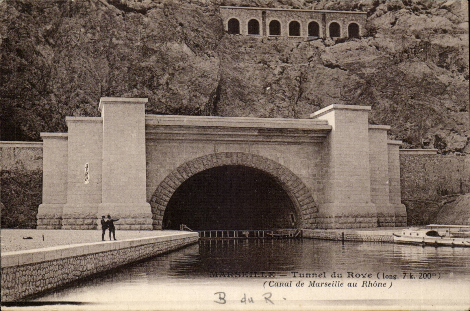 Marseille - Tunnel de Rove long 7 k 200m - canal de Marseille au Rhone - CPA 