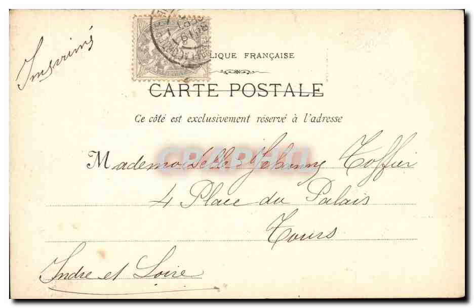 Marseille - la cannebiere - Coiffeur - tramway - CPA  — Rückseite