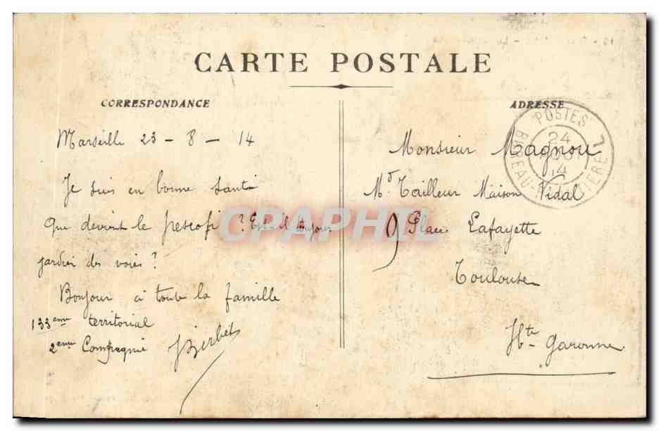 Marseille - la Cathedrale - CPA  — Rückseite