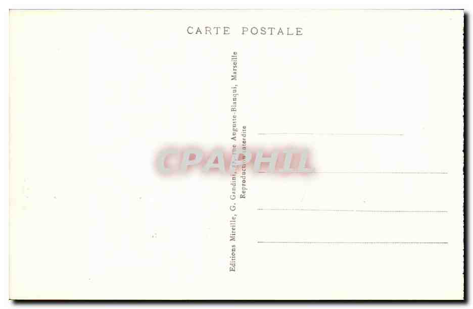 Marseille - Place Castellane et Fontaine Cantini - CPA  — Rückseite