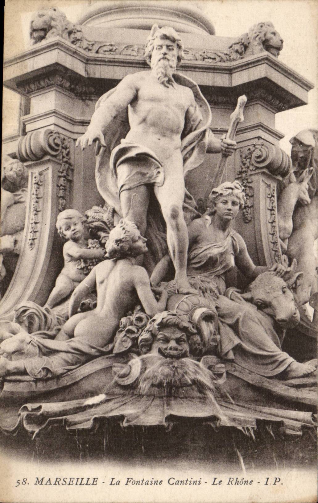 Marseille - Fontaine Cantini - Le Rhone - CPA 
