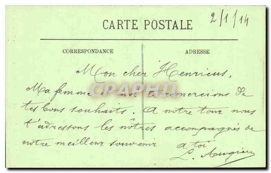 Marseille - La Fontaine Cantini - la Source - CPA  — Rückseite