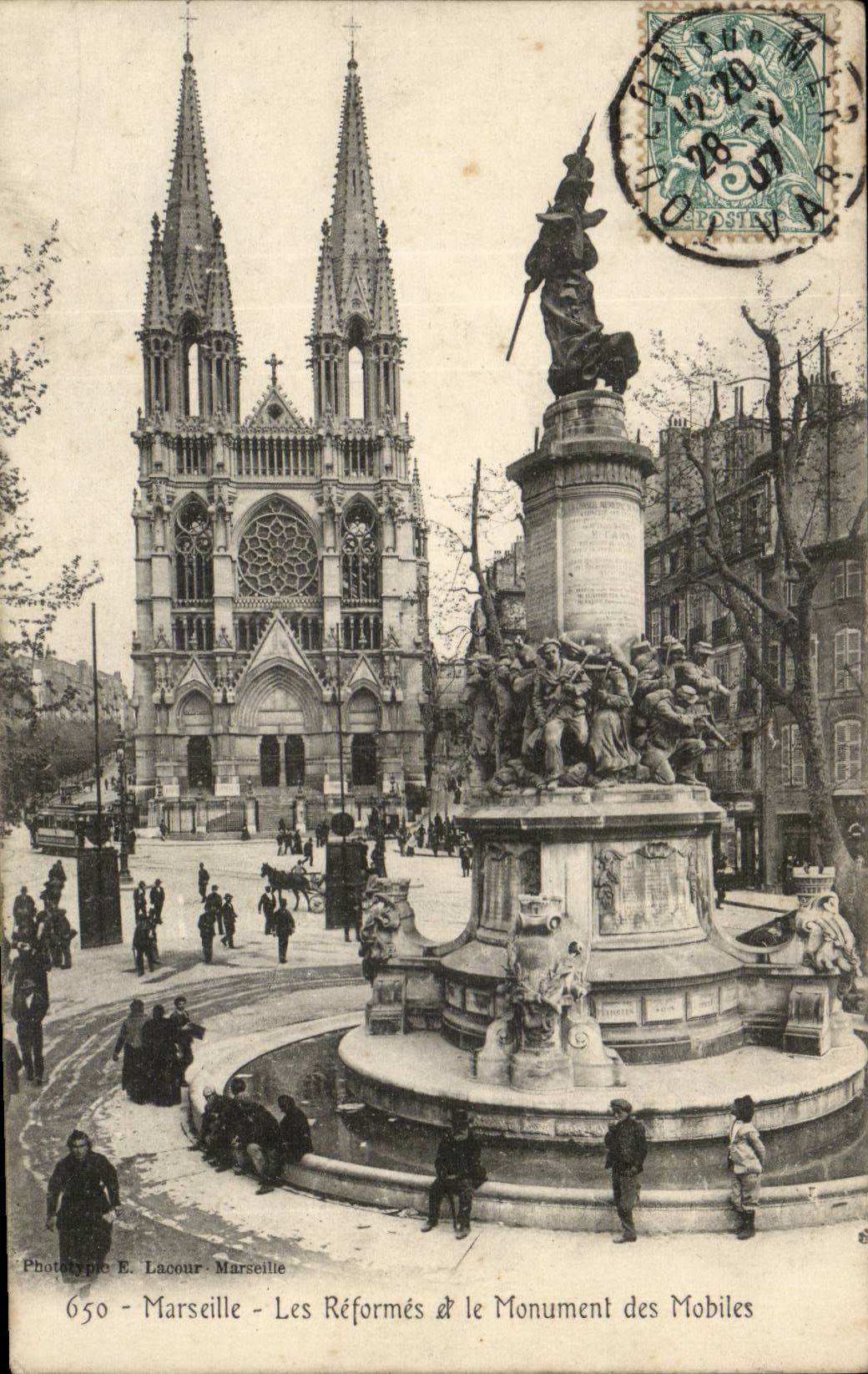 Marseille - Les Reformes et le Monument des Mobiles - CPA 
