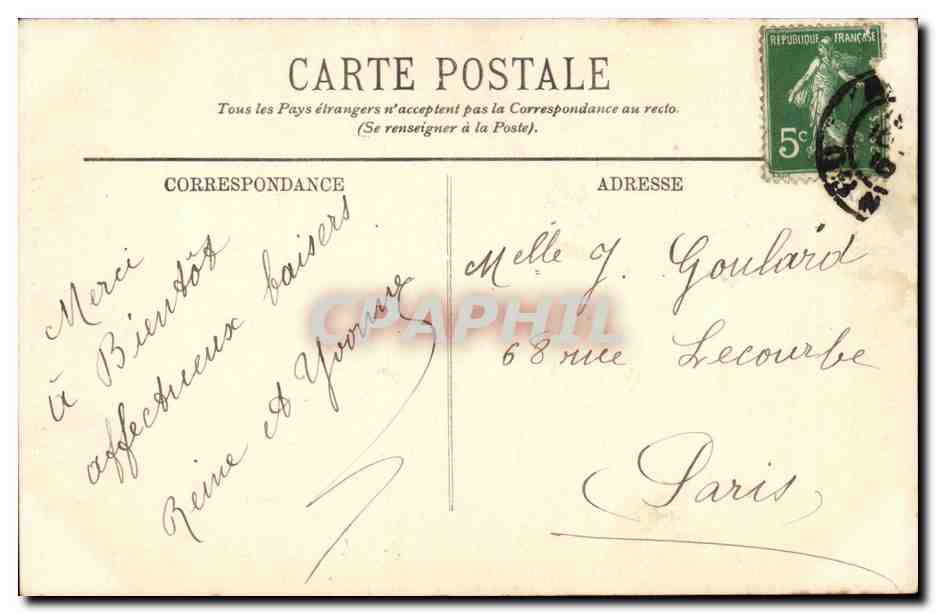 Marseille - L'Eglise des Reformes - CPA  — Rückseite
