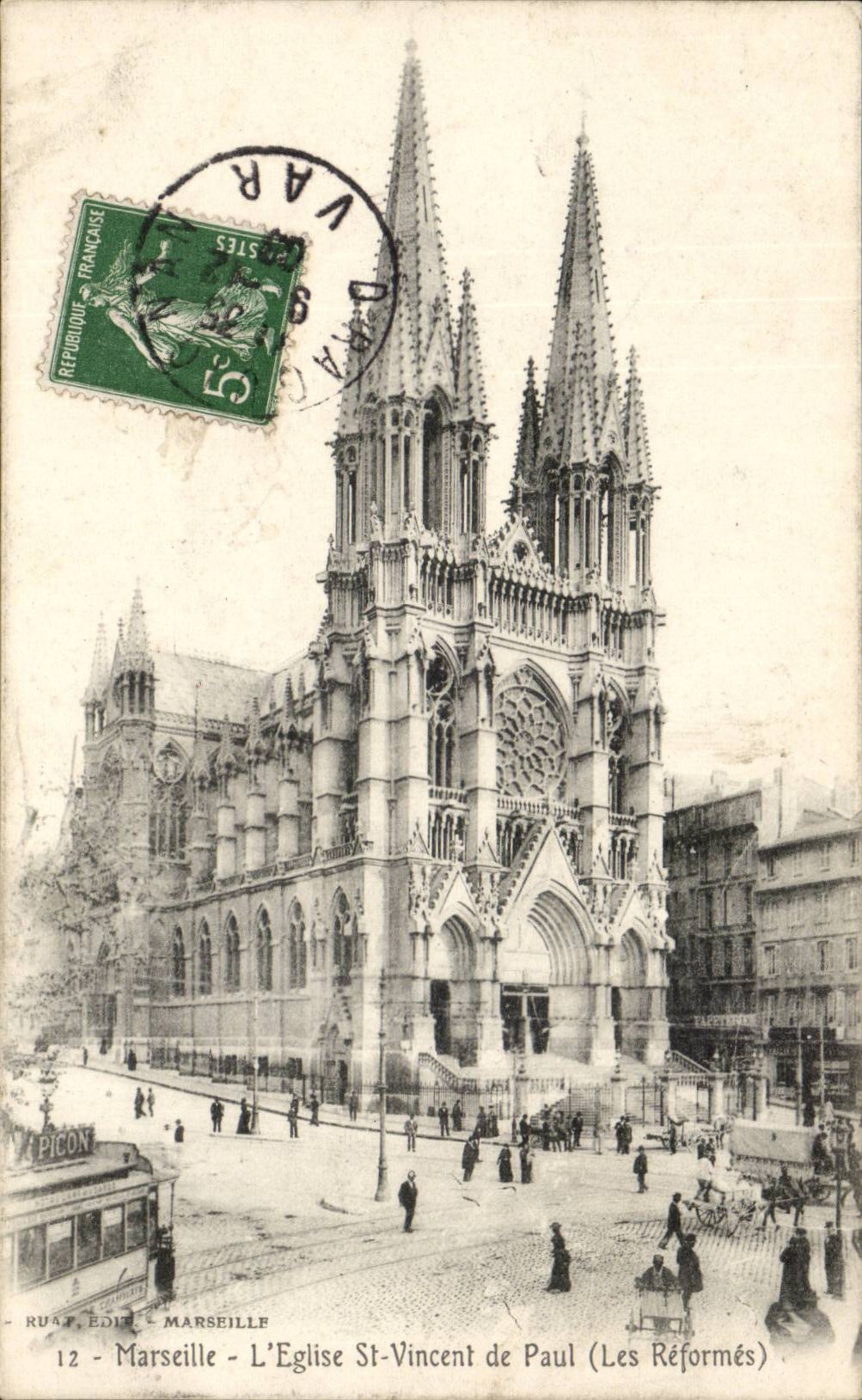 Marseille - L'Eglise St Vincent de Paul - CPA 