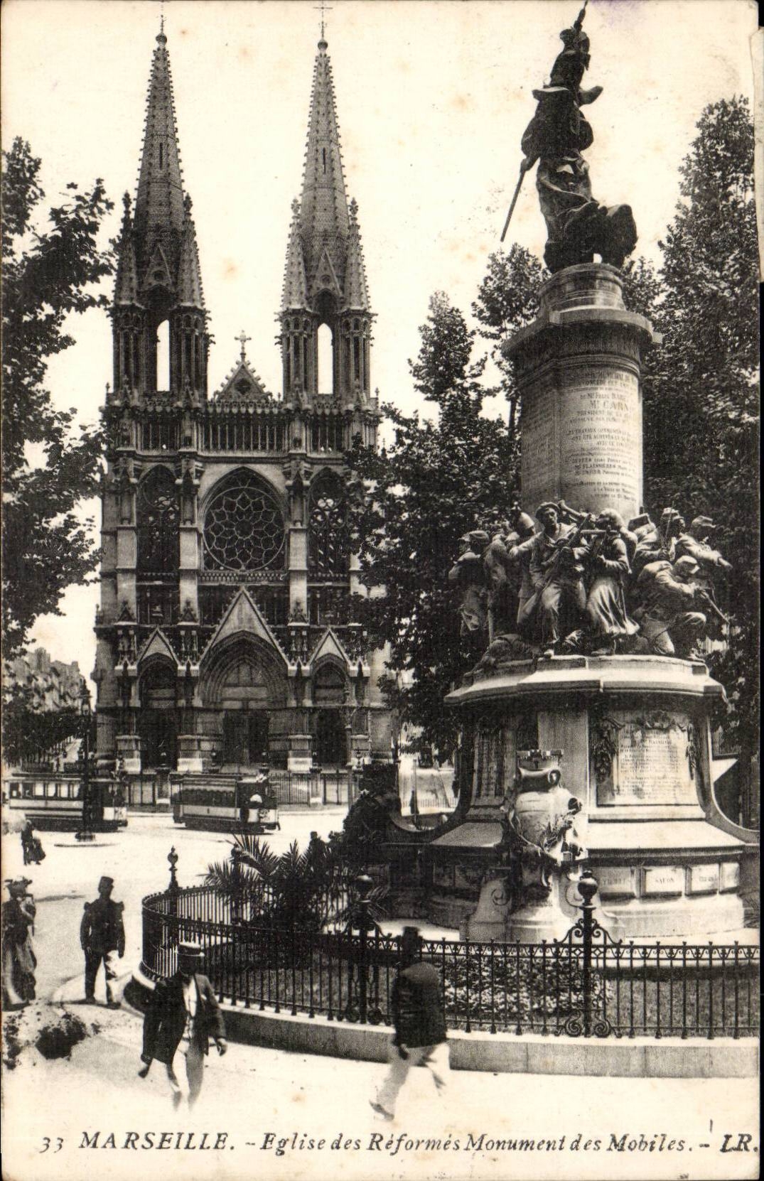 Marseille - Eglise des Reformes Monument des mobiles 