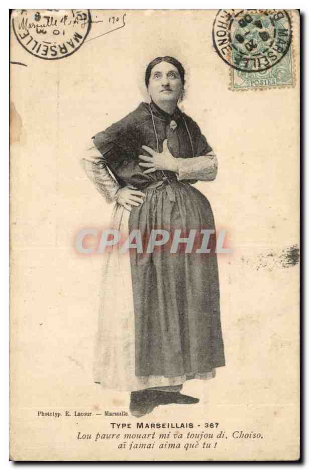 Femme marseillaise — Type Marseillais n°367 — Phototyp. E. Lacour — Marseille