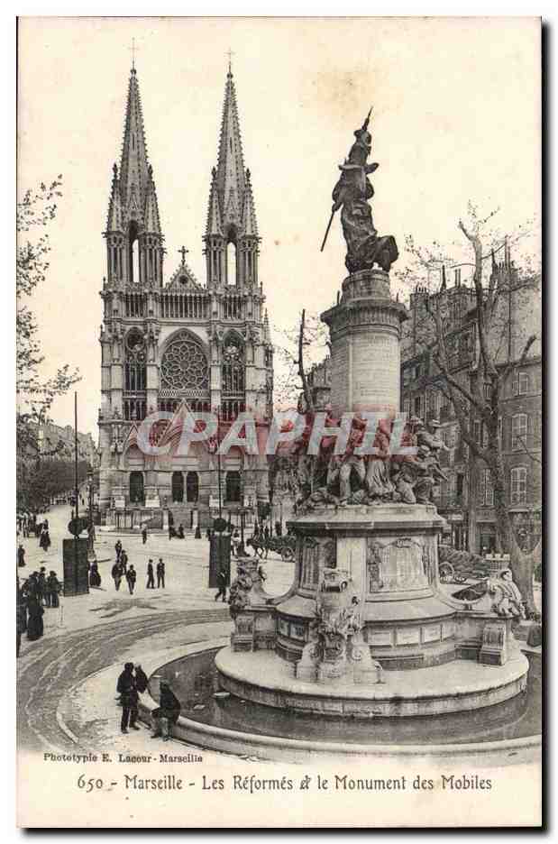 Marseille - Les Reformes et le Monument des Mobiles- CPA 