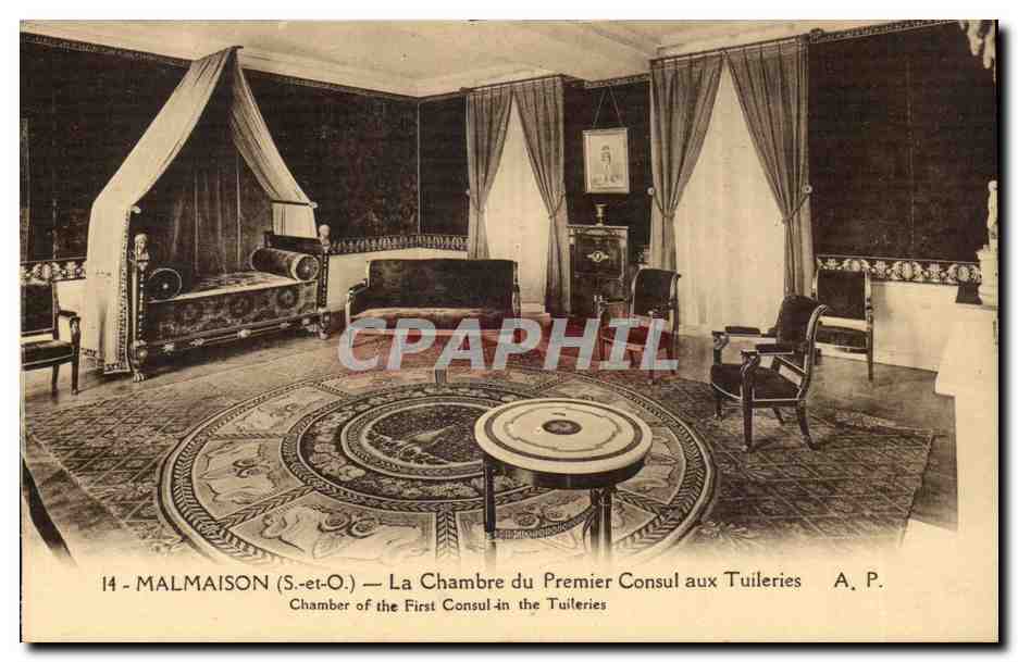Malmaison - Napoleon - La Chambre du Premier Consul aux Tuileries - CPA 