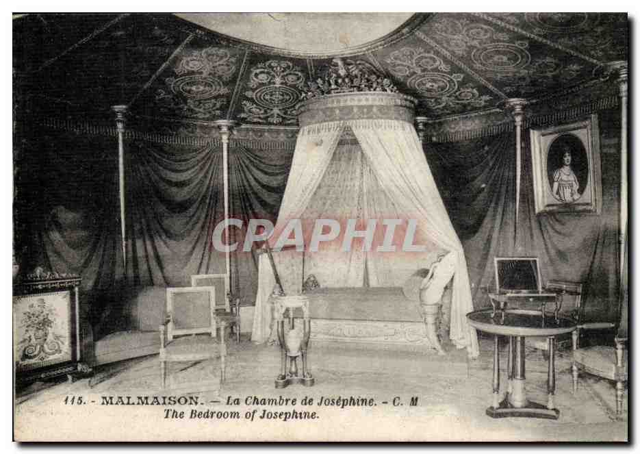 Malmaison - Napoleon La Chambre de Josephine - The bedroom - CPA 
