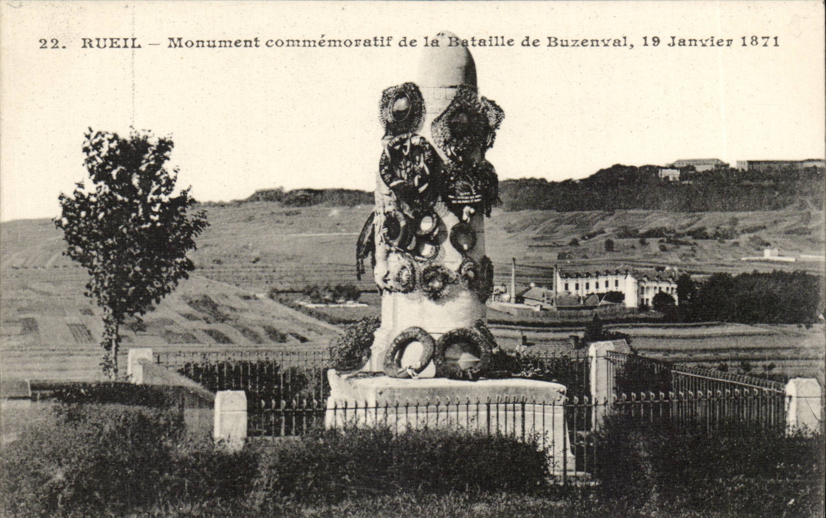 Rueil - Monument commemoratif de la Bataille de Buzenval 19 Janvier 1871 - CPA 