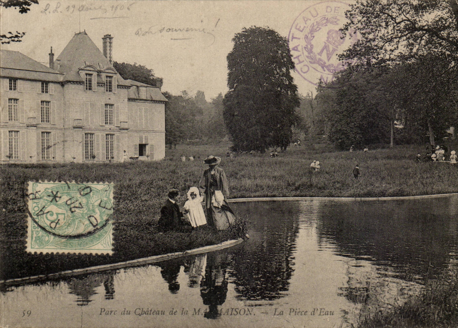 Malmaison - Chateau - Parc - la Piece d'eau Napoleon - CPA 