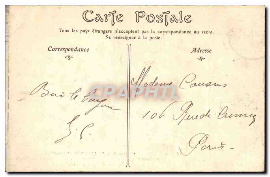 Malmaison - Napoleon et Josephine - Salon de Reception - CPA  — Verso