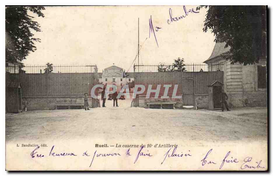 Rueil — La caserne du 16e d'Artillerie — L. Baudinfor, édit.