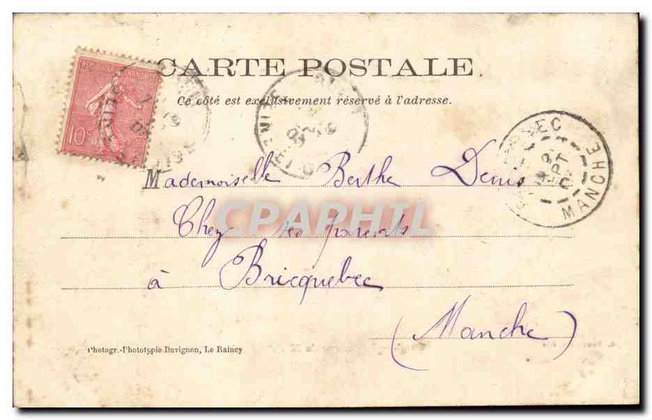 Rueil — La caserne du 16e d'Artillerie — L. Baudinfor, édit. — Verso