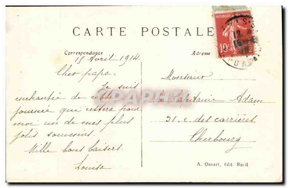 Rueil Malmaison - Napoleon Lit de Camp de Napoleon 1 a St Helene provenant du G Bertrand Don de Edwaed Tuck- CPA  — Rückseite