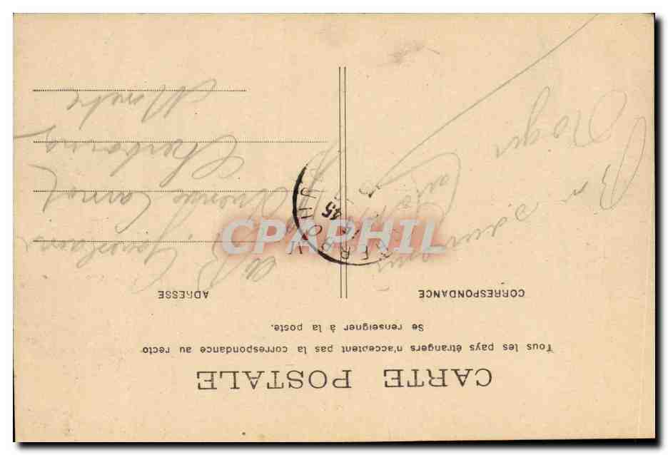 Bordeaux - Cours de l'Intendance - chien - CPA  — Verso