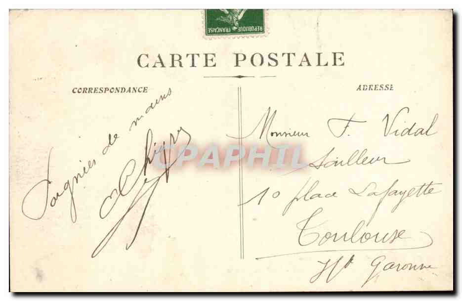 Bordeaux - La Porte Dijeune cheval - CPA  — Verso
