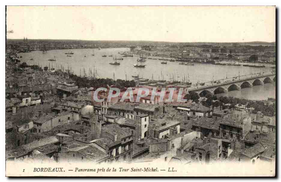 Bordeaux - Panorama pris de la Tour Saint Michel - CPA 