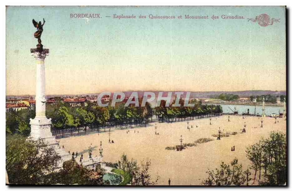 Bordeaux — Esplanade des Quinconces et Monument des Girondins — Cartes Héta &amp; Compagnie