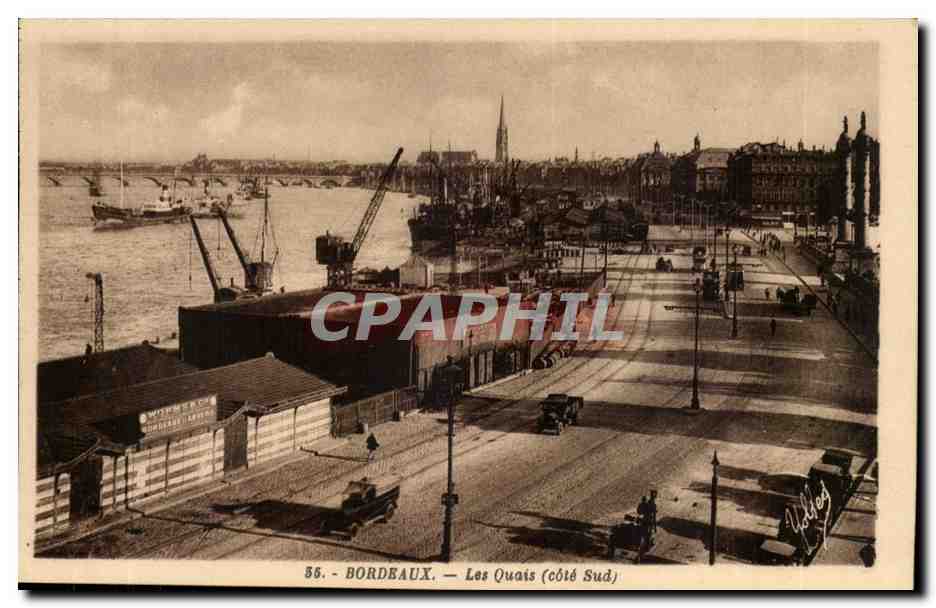Bordeaux — Les Quais (côté Sud) — Phototypie Marcel Dalbouy, 39, Rue de la Roussette
