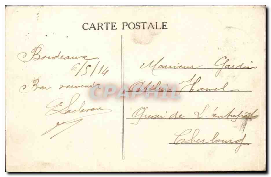 Bordeaux - Entree du Parc Bordelais - CPA  — Verso