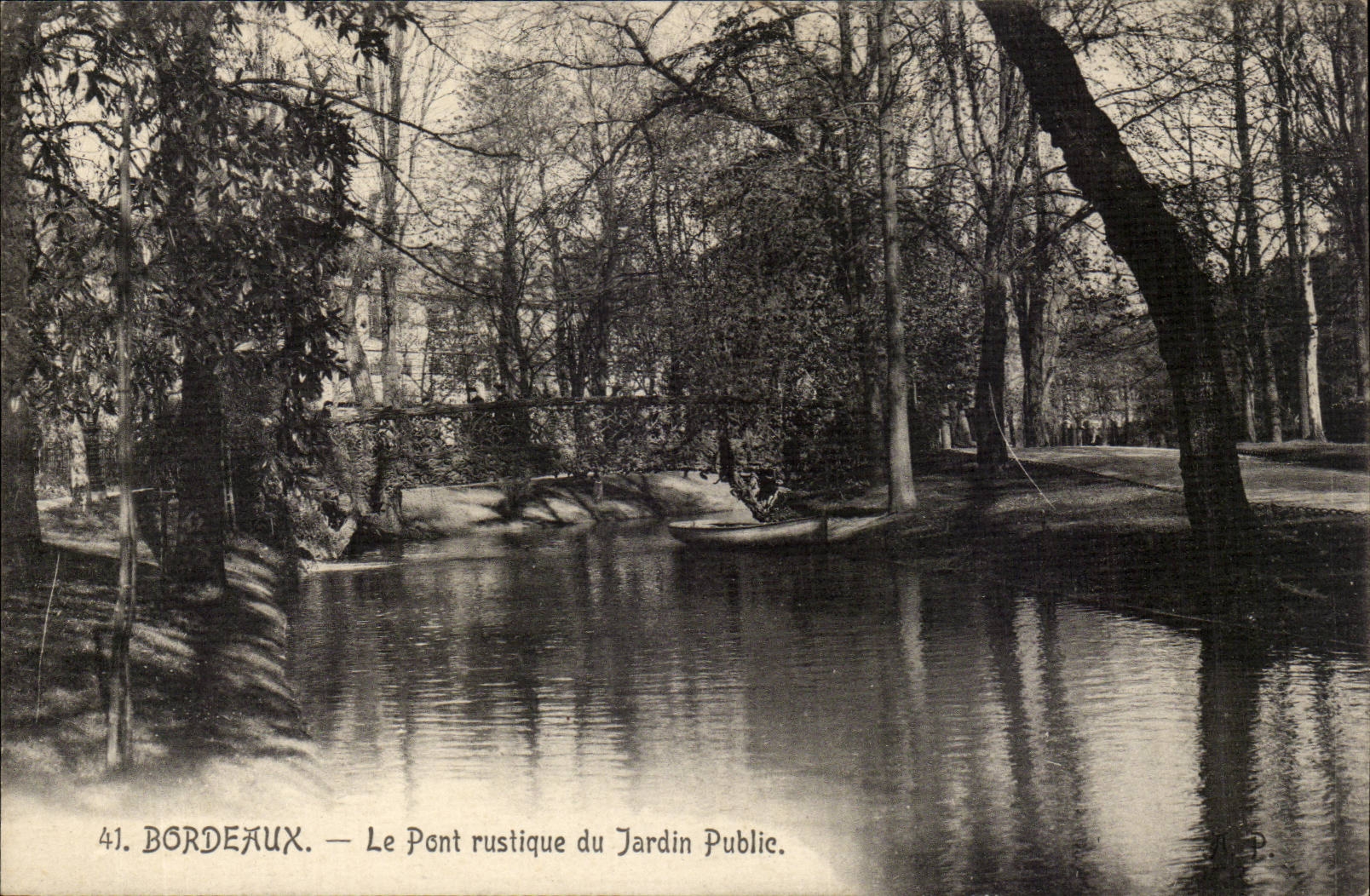 Bordeaux — Le Pont rustique du Jardin Public — éditeur P. P. n°41