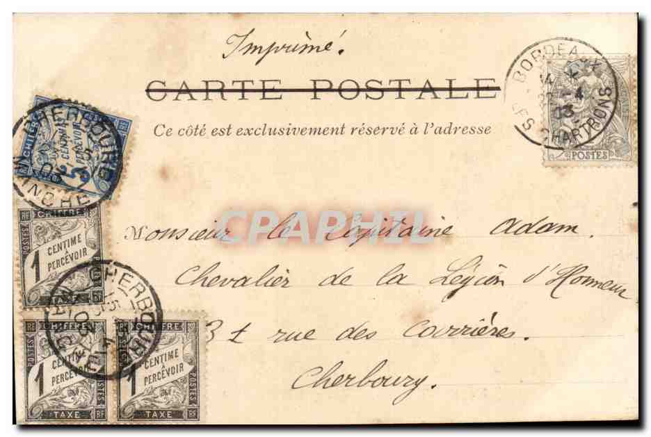Bordeaux - Place de la Comedie - CPA  — Verso