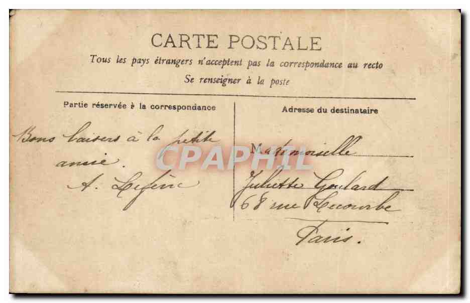 Bordeaux — Place de la Bourse — Gelatino-Bromure N.G. — Verso