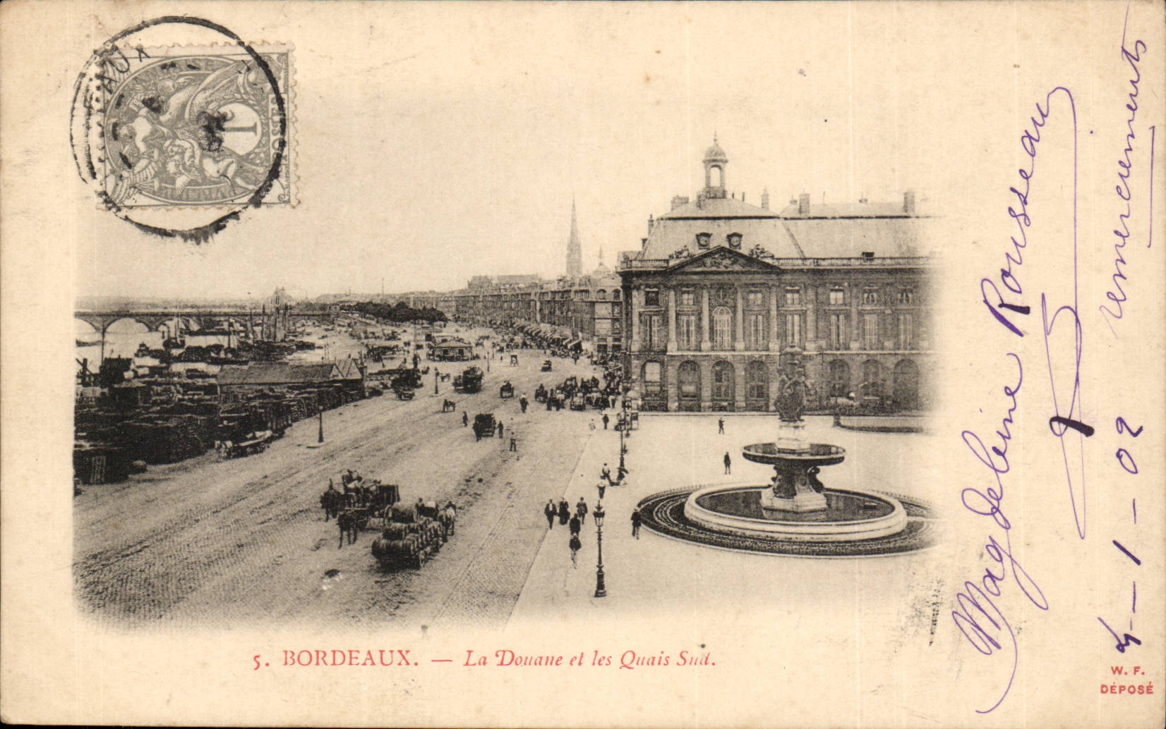 Bordeaux - la Douane et les Quais sud - CPA 