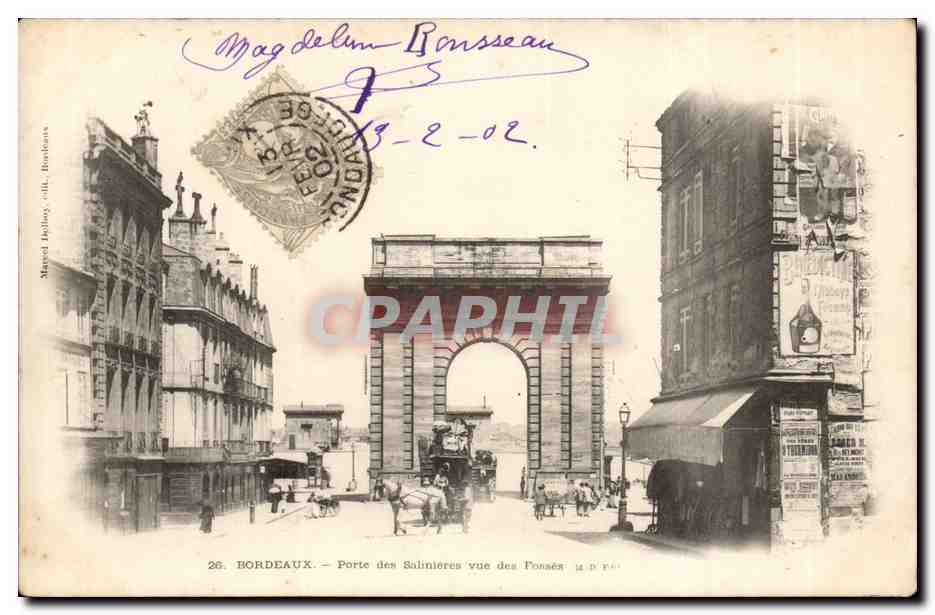 Bordeaux — Porte des Salinières vue des Ponsées — Marcel Hélyey, éditeur, n°26