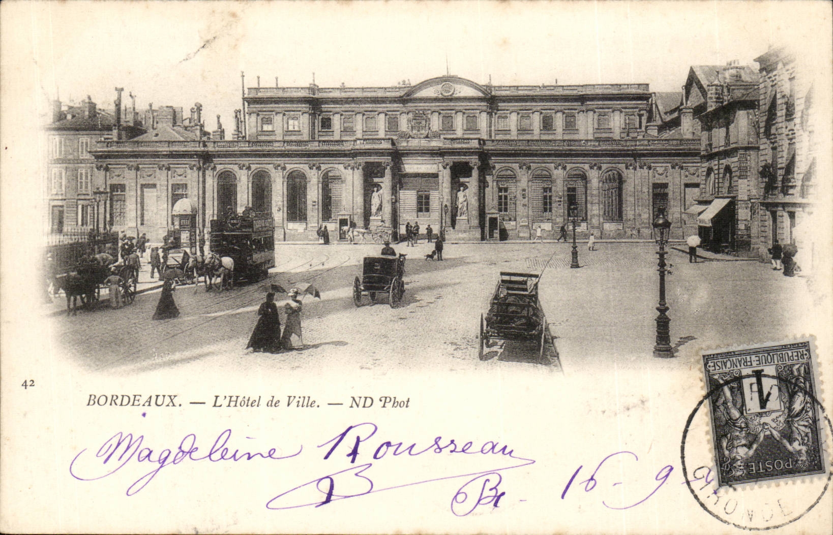 Bordeaux - L'Hotel de Viller - CPA 