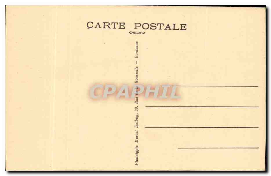 Bordeaux - Le Grand Théâtre — éditeur Marcel Delbony, n° 82 — Verso