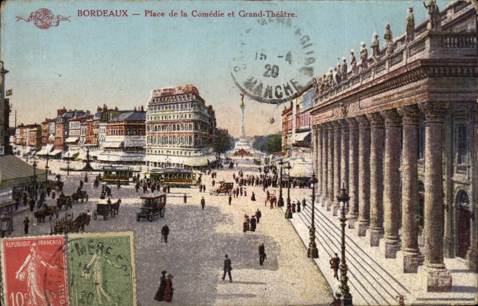 Bordeaux - Place de la Comedie et Grand Theatre - CPA 