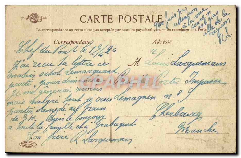 Bordeaux - Place de la Comedie et Grand Theatre - CPA  — Verso