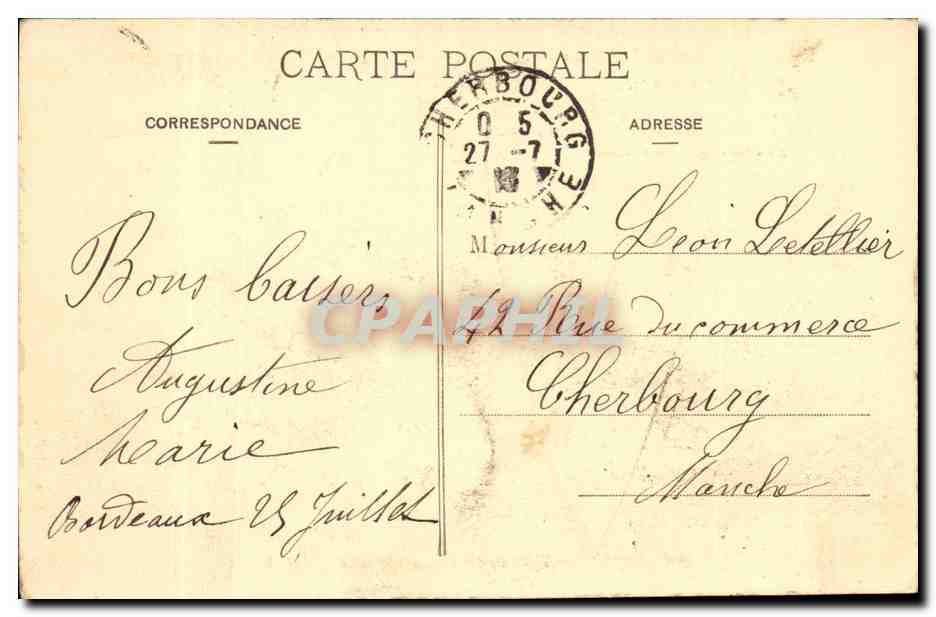 Bordeaux - La Cathedrale - CPA  — Verso