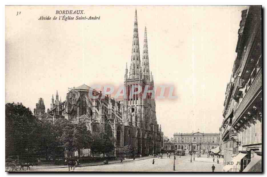 Bordeaux - Abside de l'Eglise Saint Andre - CPA 