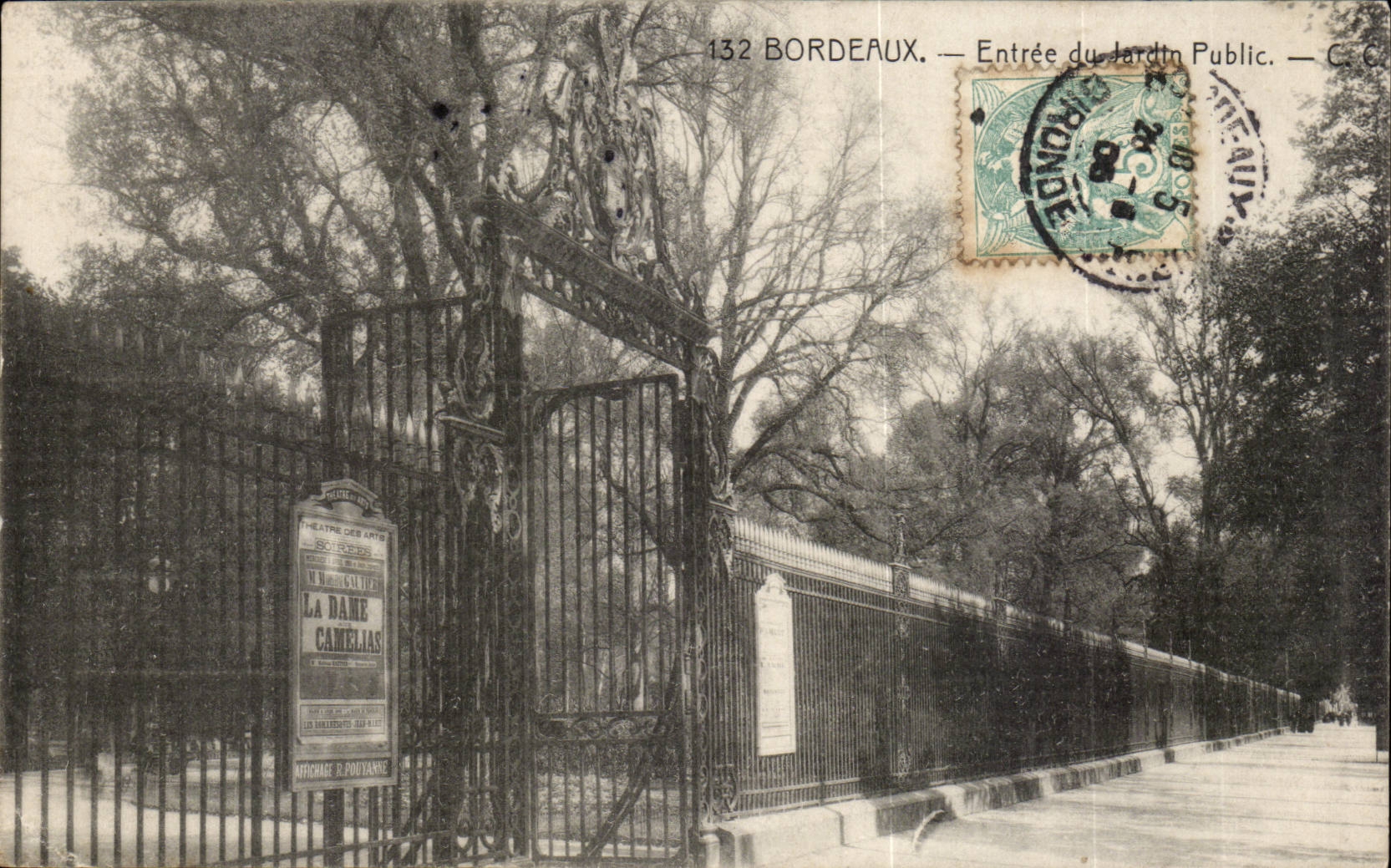Bordeaux - Entree du Jardin Public - CPA 