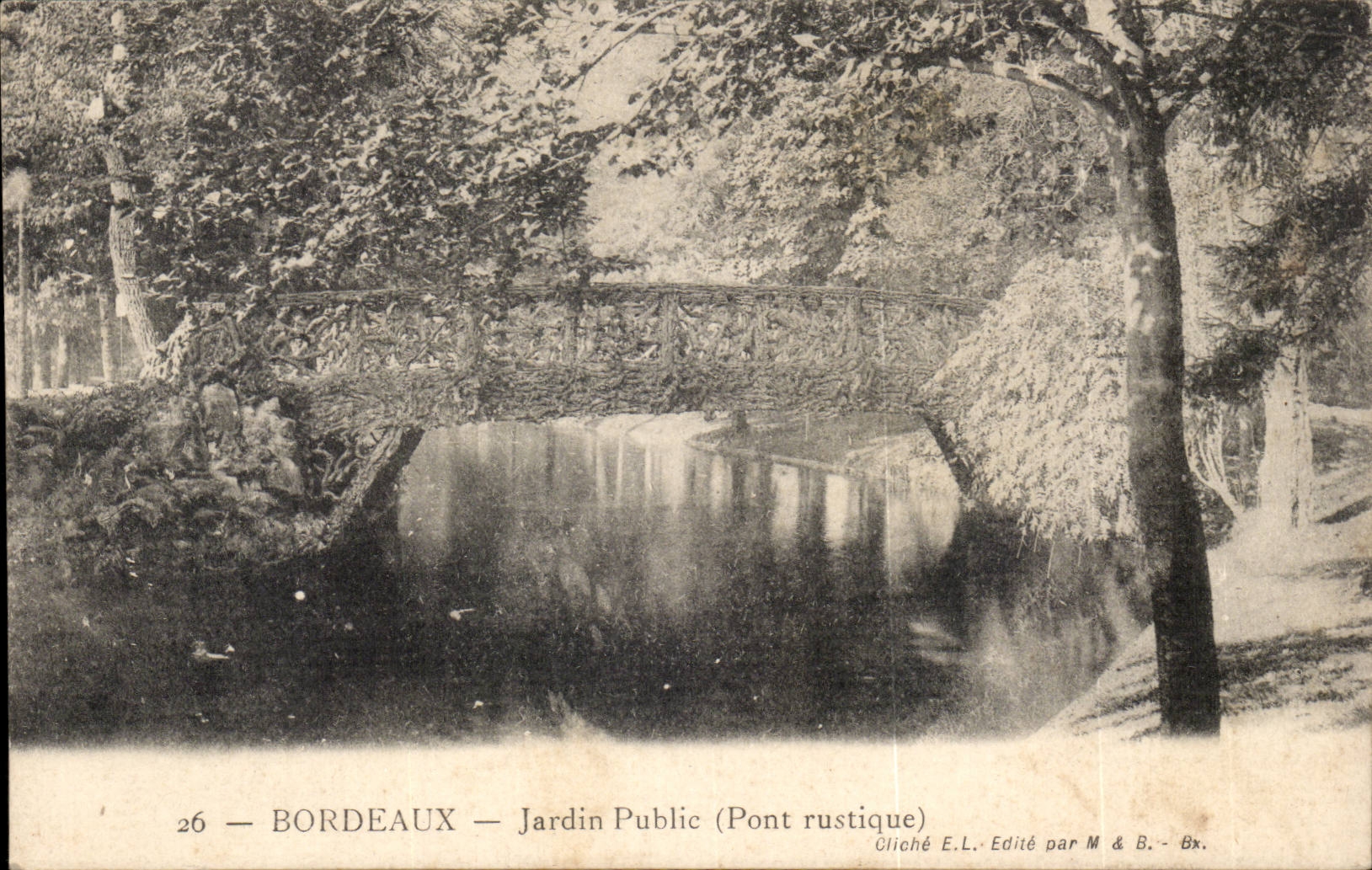 Bordeaux - Jardin Public Pont rustique - CPA 